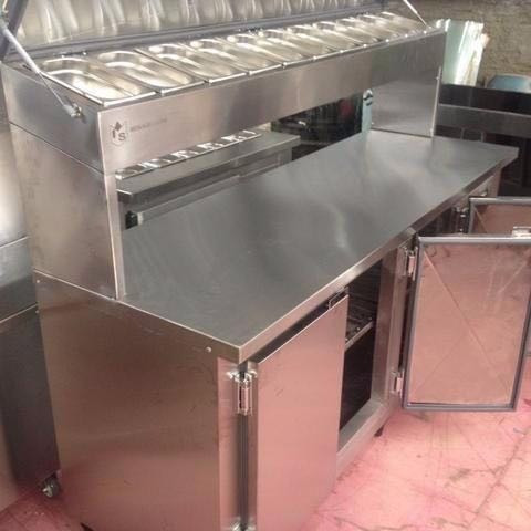 Condimentadora com pizzarola refrigerada em aço inox industrial sob medida - Foto 2