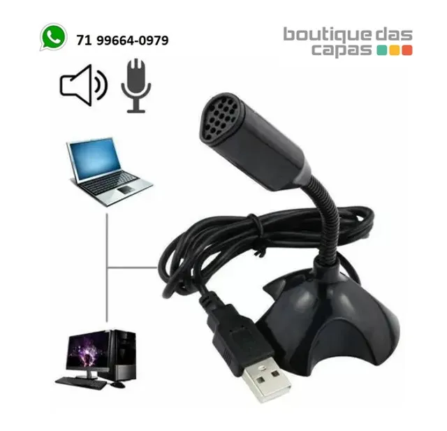 Microfone Universal de mesa Usb Para Pc notebook celular* M-306