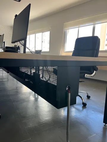 Mesa de trabalho até 8 pessoas 124,5x380x77cm - Foto 2