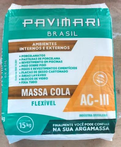  Argamassa AC3 Pavimari Brasil 15kg Cinza - Foto 2