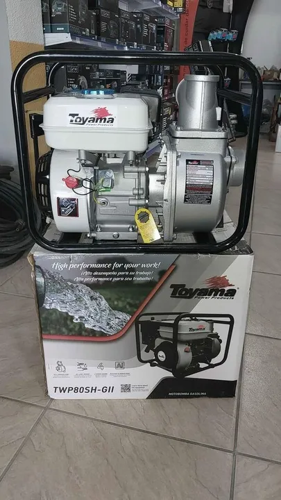 MotoBomba Auto escovante a gasolina 3x3 motor 4t 6.5Hp TWP80SH-GII - Toyama(Loja/Nova)