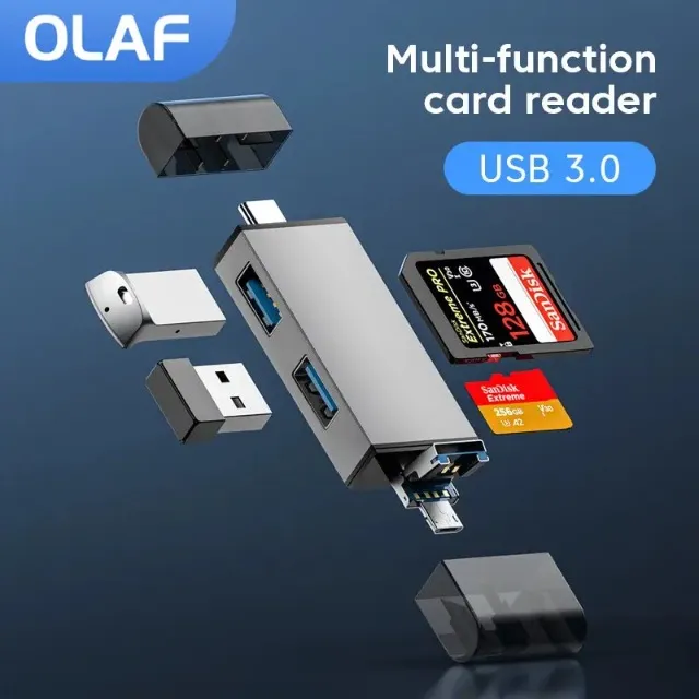 Leitor Cartão Tipo c Usb e Micro Usb