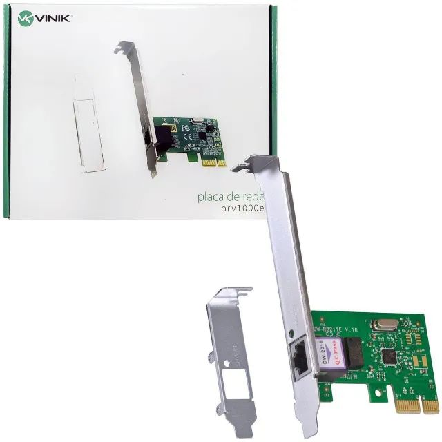 Placa De Rede Pci-e Prv1000e 10/100/1000 Com Suporte Low Profile - Vinik Loja Coimbra