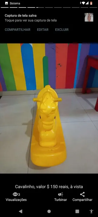 Cavalinho de balanço para crianças
