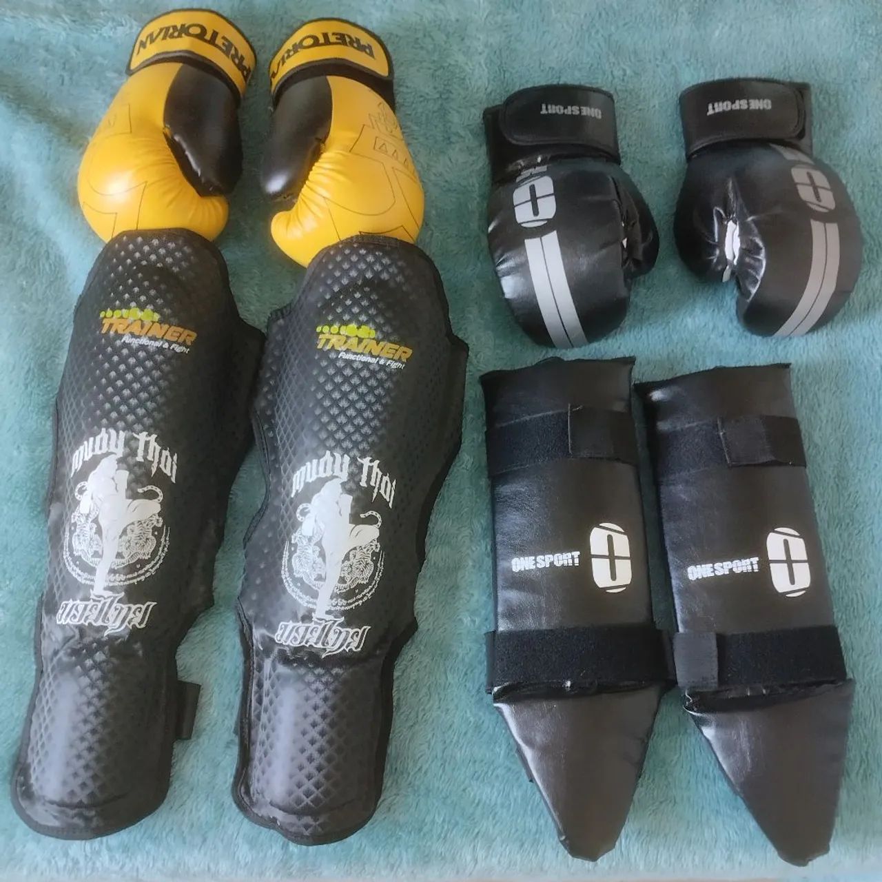 Kit de Boxe Completo - Luvas, Caneleiras e Protetor de Canelas