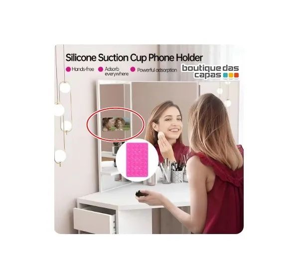 Suporte de silicone ventosa dupla face octobuddy para celular e tablet ipad iphone - Foto 3