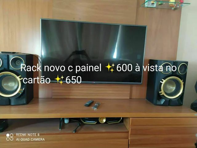 Rack completo com painel novo na caixa 