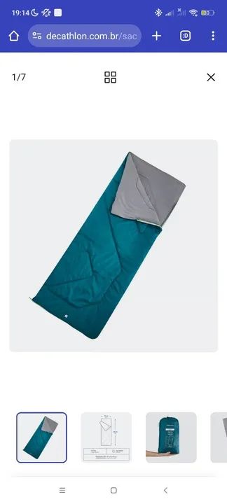 Saco de dormir usado uma vez 