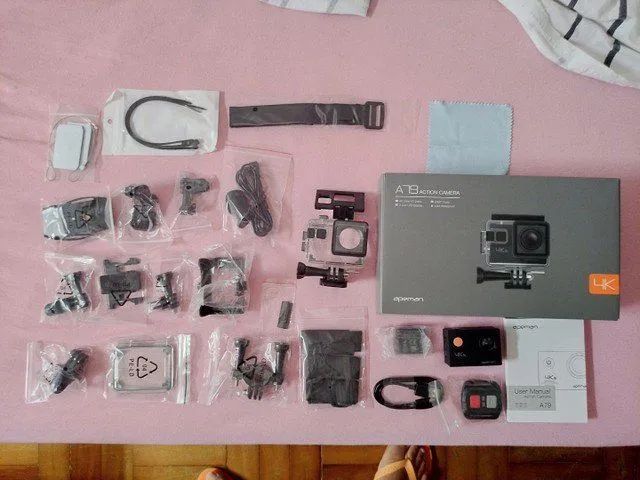 Câmera De Ação Apeman A79 4k/wifi/+ case à prova d'água 40M/2 bateria/+kit completo  - Foto 4