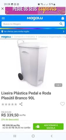  Lixeira de 90litros - Foto 4