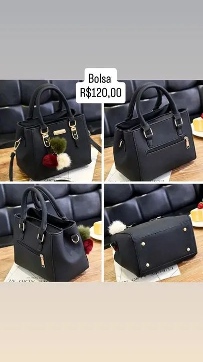 Bolsa Feminina de Ombro Preta