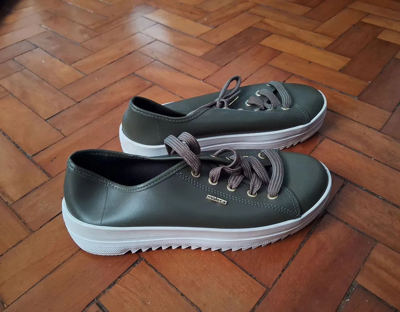 Tênis Moleca Verde Musgo 38 Novo - Foto 2