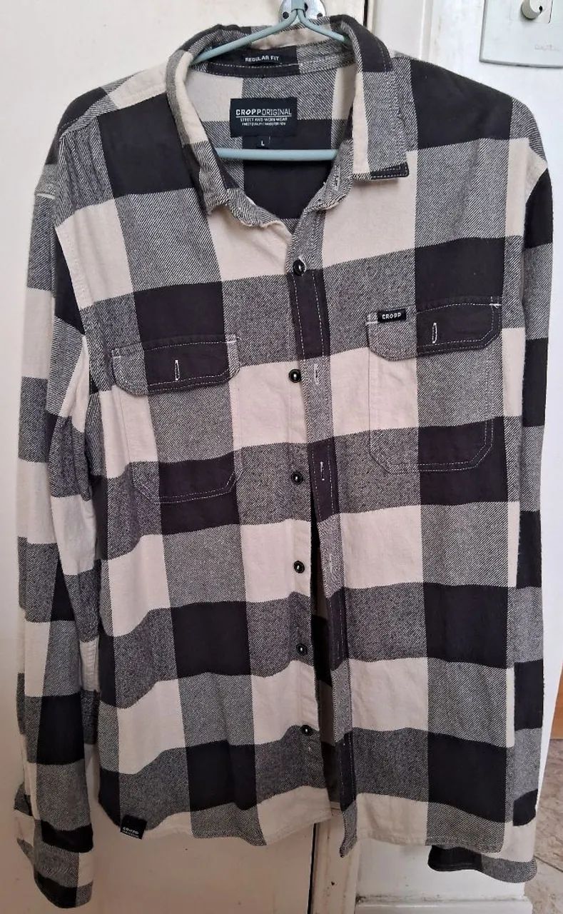 Camisa Flanela européia Cropp surf skate