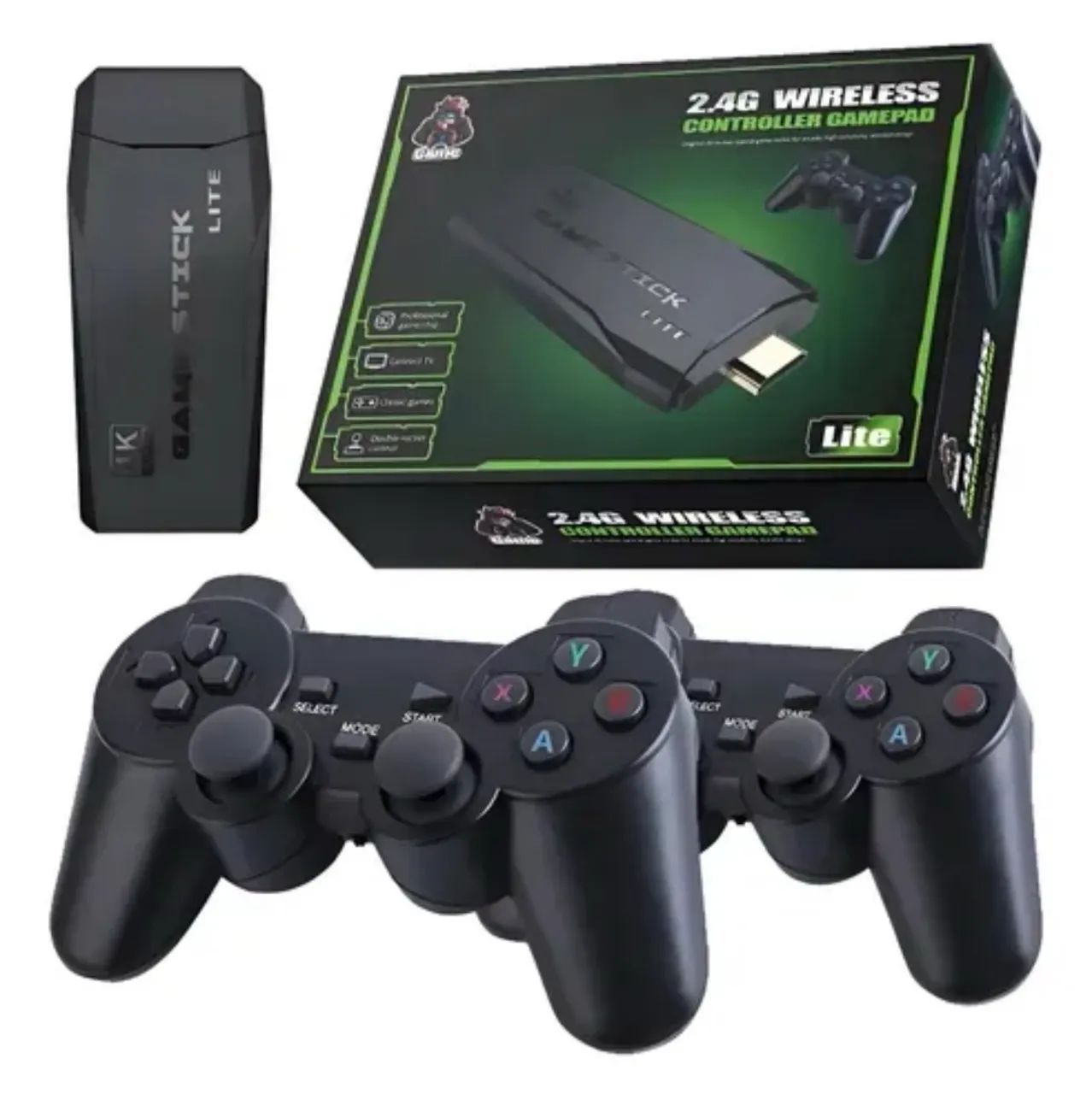 Vídeo game stick retrô + de 10mil  jogos 2 controles