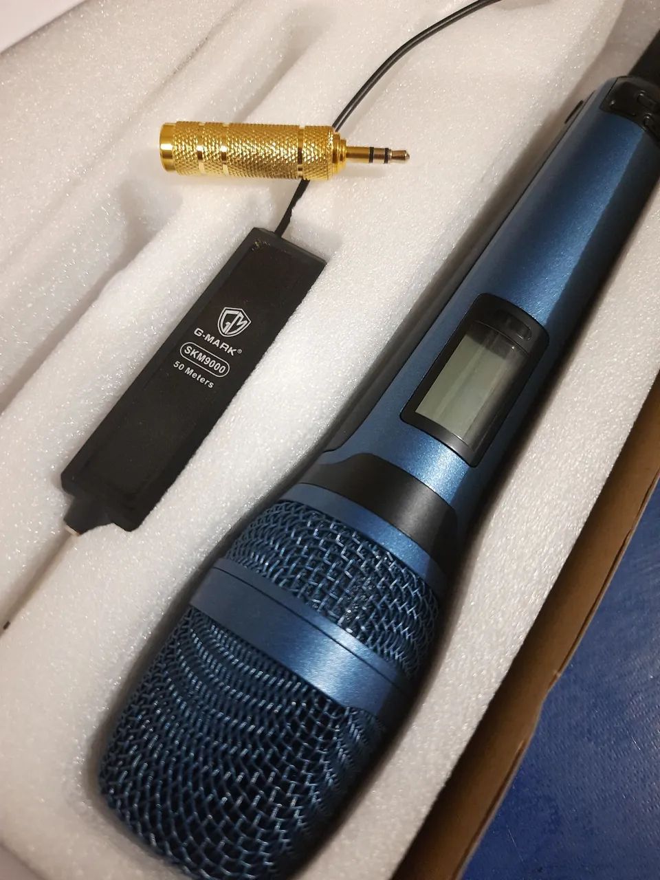Microfone Sem Fio G-MARK SKM9000 - Azul - Foto 3