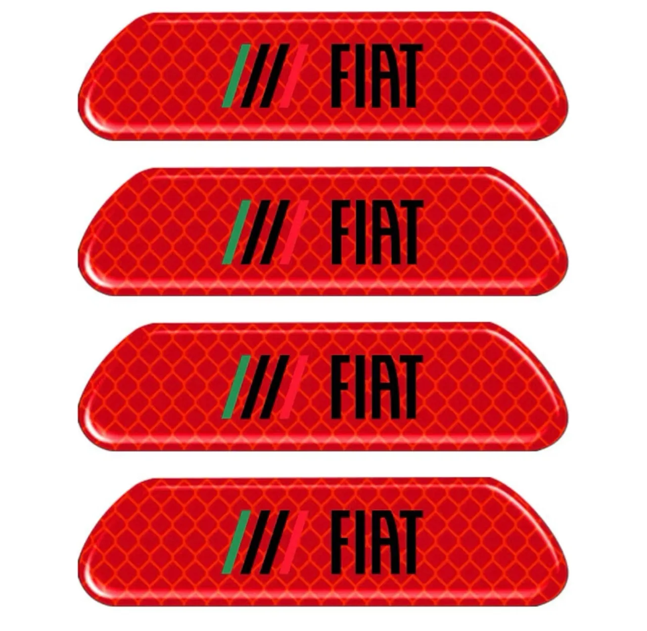 4Pçs Novo Fiat Etiqueta Do Carro Aviso Reflexivo Fita De Segurança