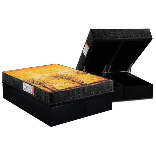Conjunto: Colchão Queen Pantanal + Base Baú