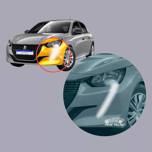 Farol Milha Auxiliar Peugeot 208 Led Drl 2020 2021 22 23 24 - Foto 4