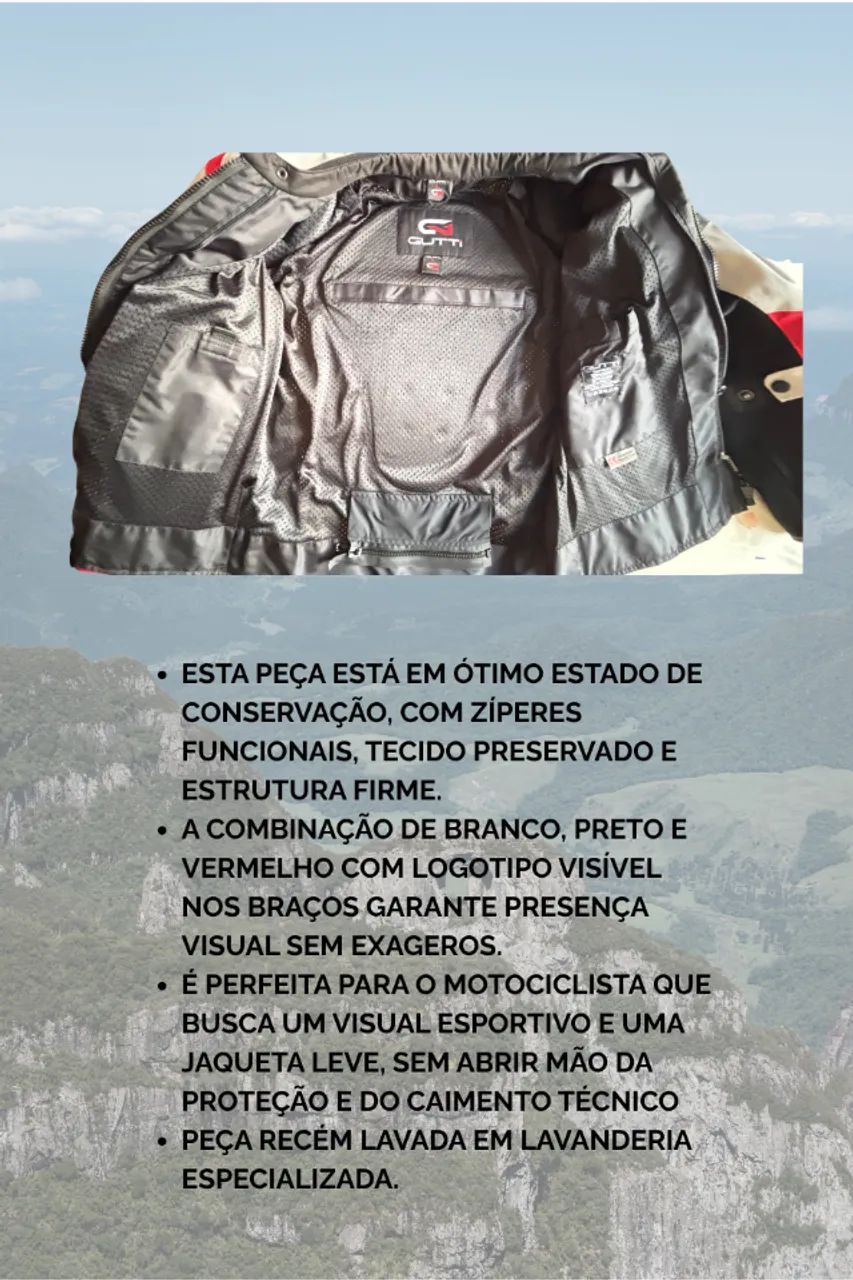 Jaqueta GUTTI G410 - Estilo Racing (TAM. M) - Ventilada e leve, ideal para viagens curtas. - Foto 3