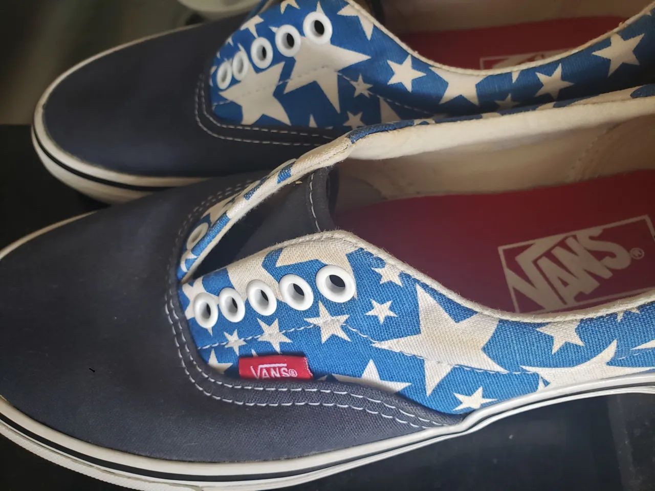 Tênis Vans Era Azul Estampa de Estrelas Calçados Vila Jardim