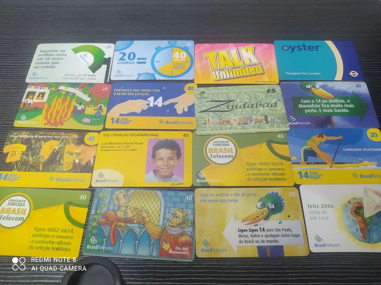 Cartões telefone colecionador 