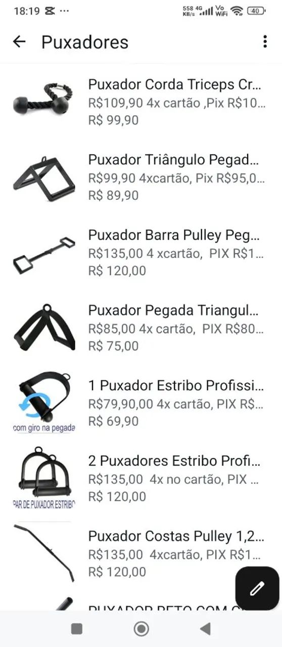 Puxador Diversos modelos Leia: