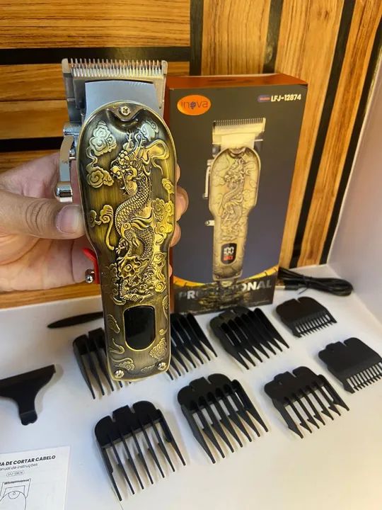 Máquina de Cortar Cabelo Profissional - Design Dragão - Foto 3
