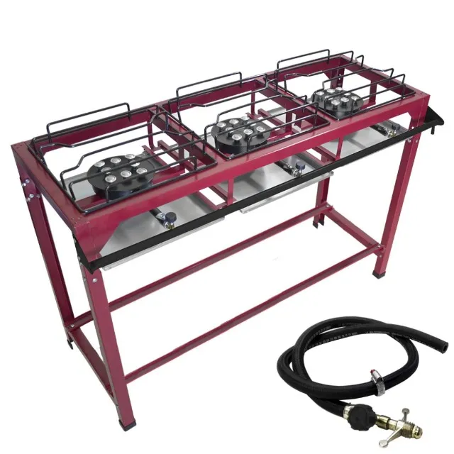 Fogão industrial três bocas de ALTA pressão, NOVO, garantia, grande. Entrega GRÁTIS*