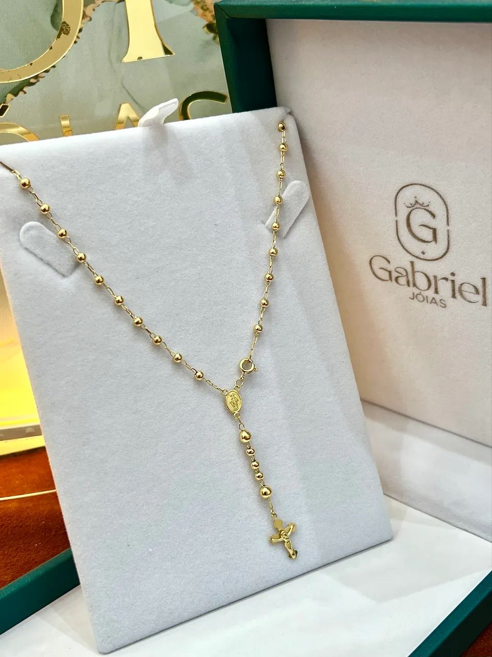 Cordão de ouro feminino proteção 7.14g  - Foto 2