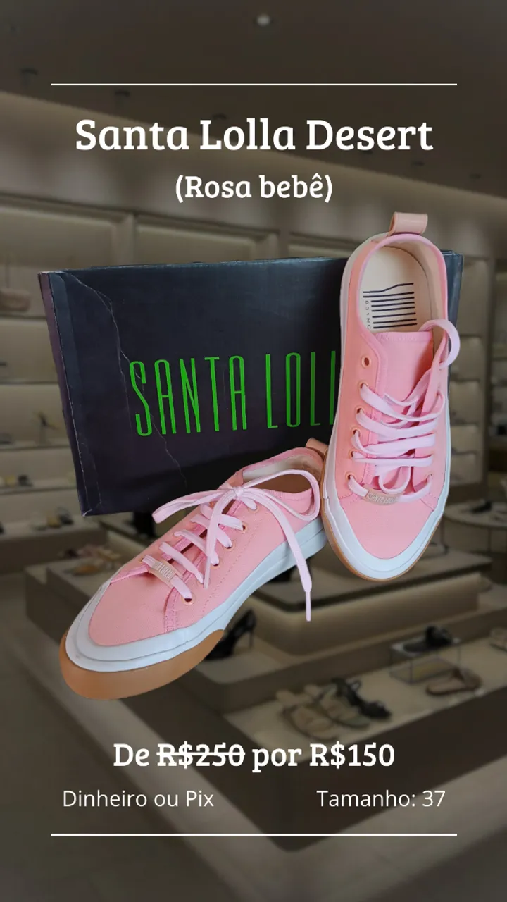 Sapato Santa Lolla Desert (Rosa Bebê)