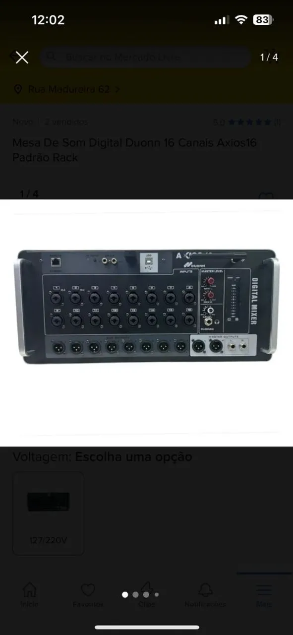 Mesa de Som Digital Duonn 16 Canais Axios16