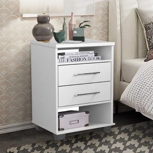 Mesa de Cabeceira Valente Branco 2Gvs Rud Rack - Entrega Rápida! 
