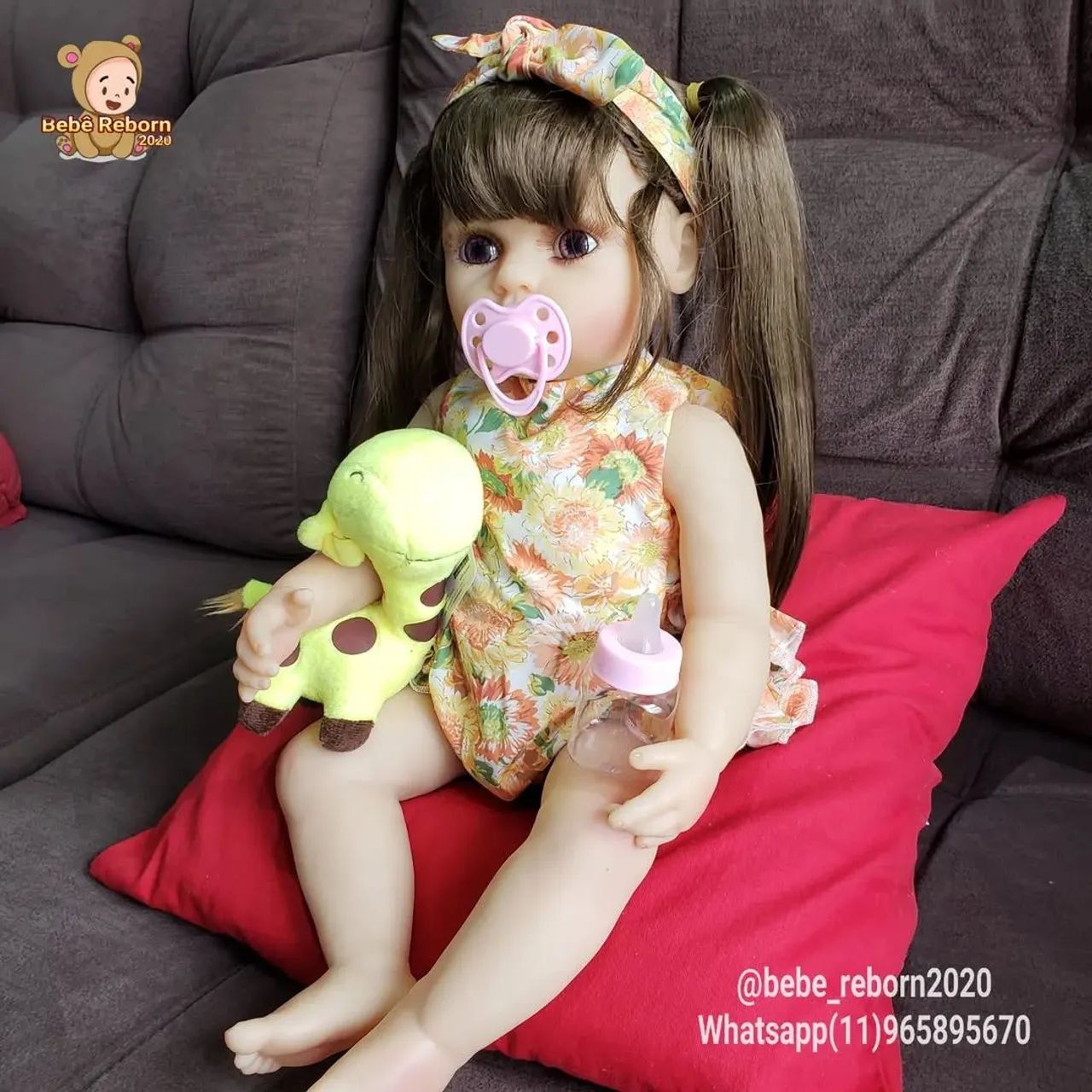 Bebê Reborn Girafinha amarela - Foto 2