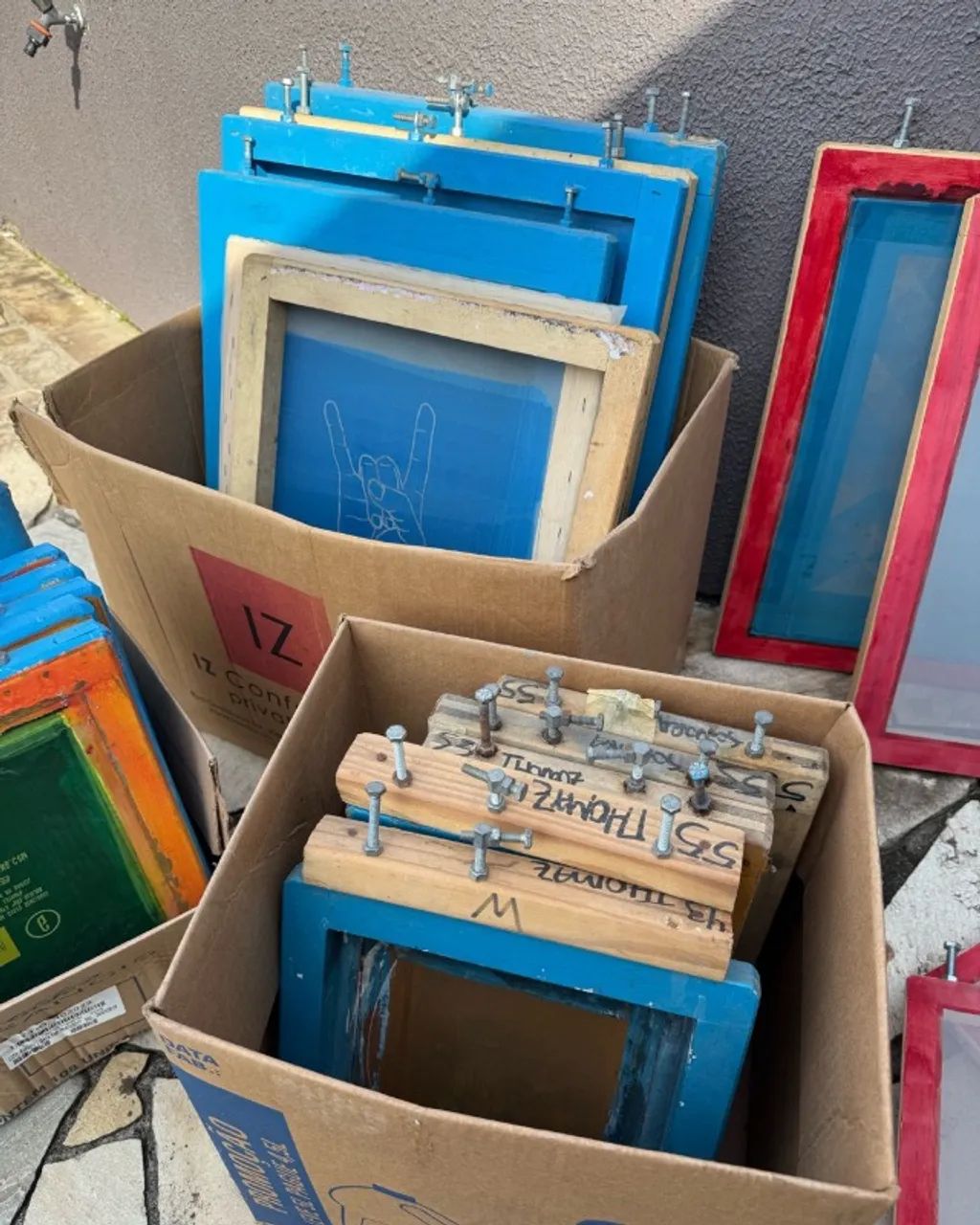 Lote 27 Telas de Serigrafia Usadas - Vários Tamanhos - Foto 3