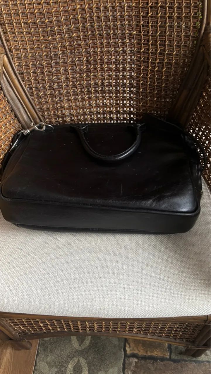 Bolsa Executiva de Couro Preta - Foto 3