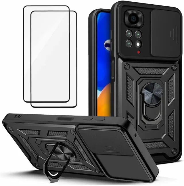 Capa Xiaomi Redmi Note 11 4G 6.43" Case (2 pedaços de filme temperado Protetora) de Câmera