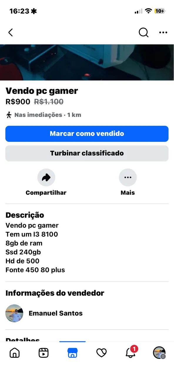 Vendo pc 64739261880706120