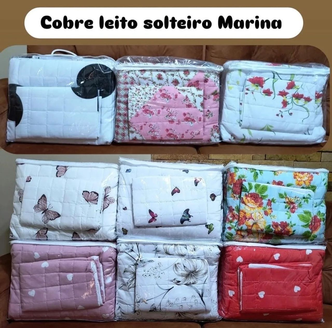 Cobre-leito de Cama Solteiro 2 peças R$119.99 - Foto 6