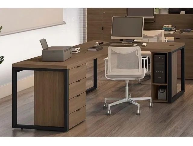 Gaveteiro Volante 4 Gavetas Carvalho Munique F204 - Kappesberg - Foto 2