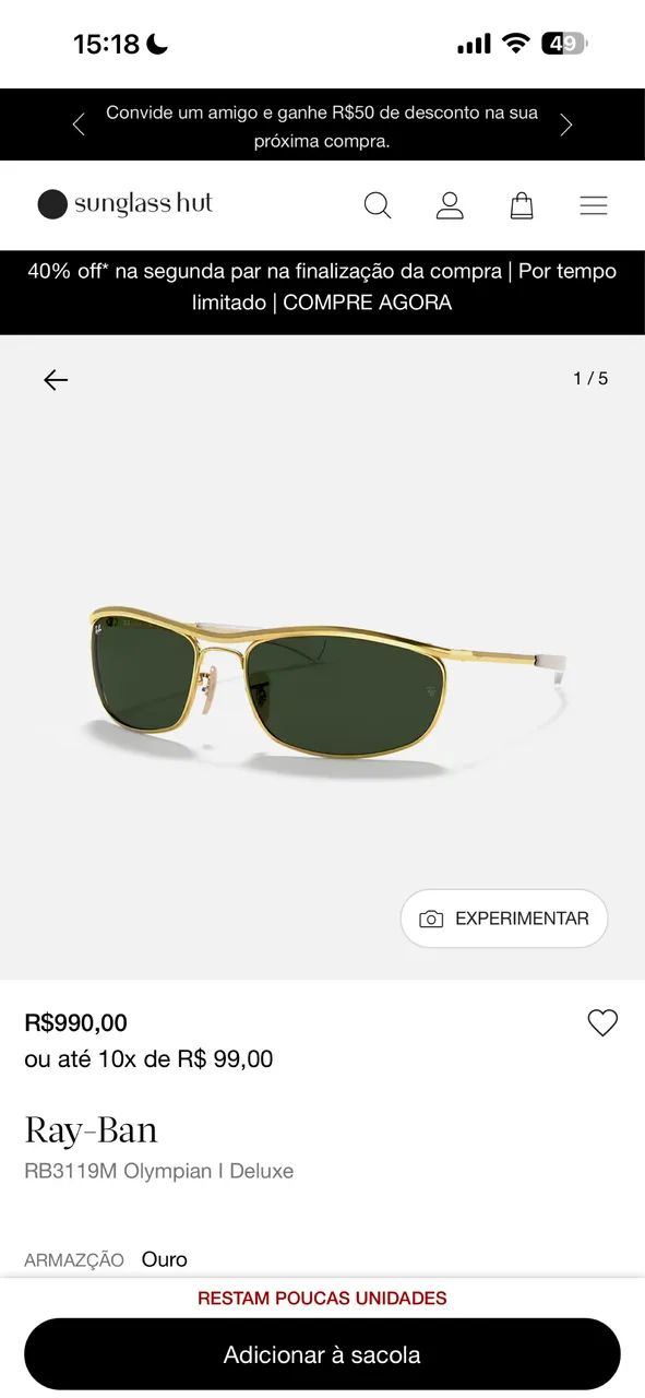 Óculos Ray-Ban original  - Foto 4