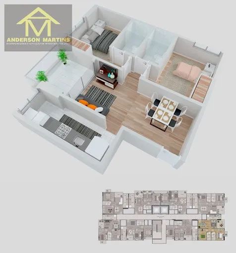 2 quartos no Ed. Monte Olimpo Residencial Cód: 16699 D  - Foto 4