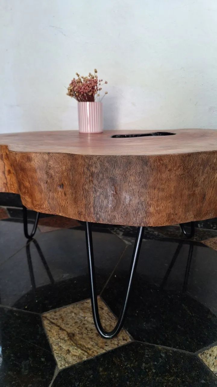 Mesa de centro de bolacha rústica  - Foto 2