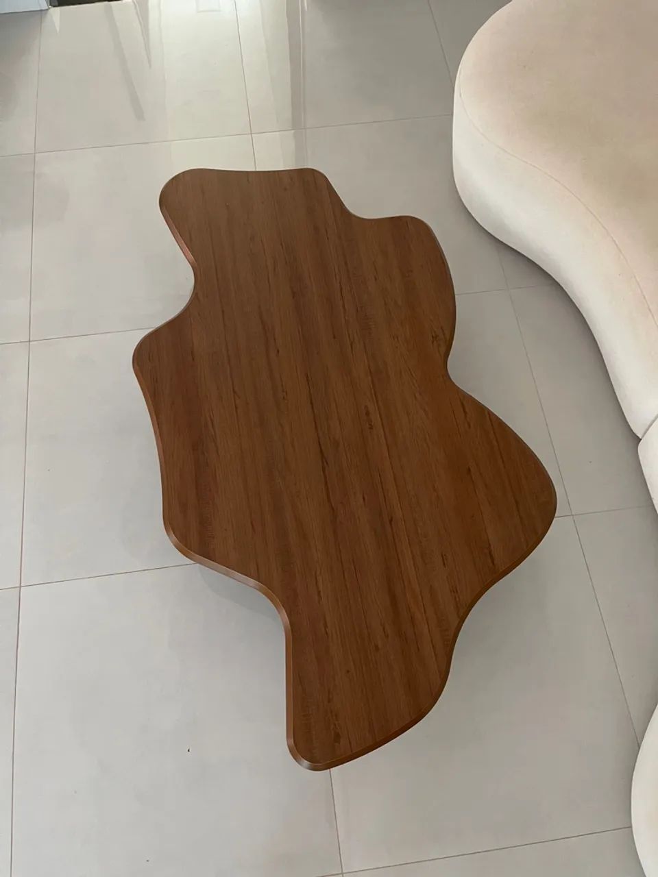 Mesa de centro orgânica madeira e ferro - Foto 2