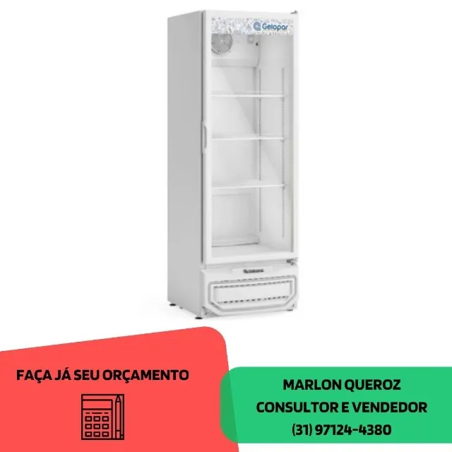 Expositor Refrigerado Gelopar 410 Litros Novo