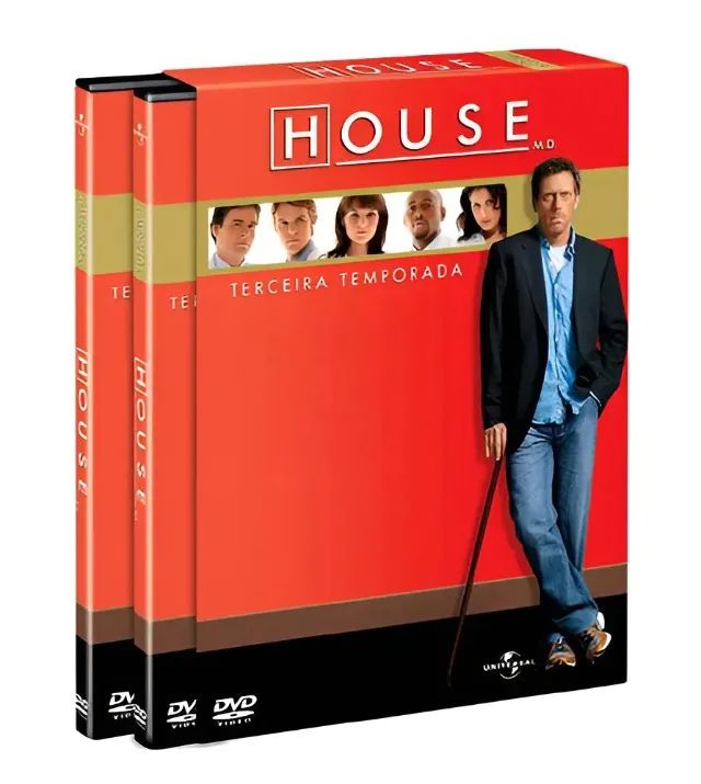 Box de DVDs - Série Dr. House (1ª, 2ª e 3ª temporadas completas