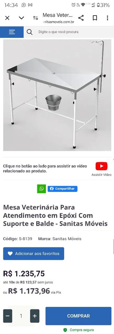Mesa de atendimento veterinário. - Foto 2