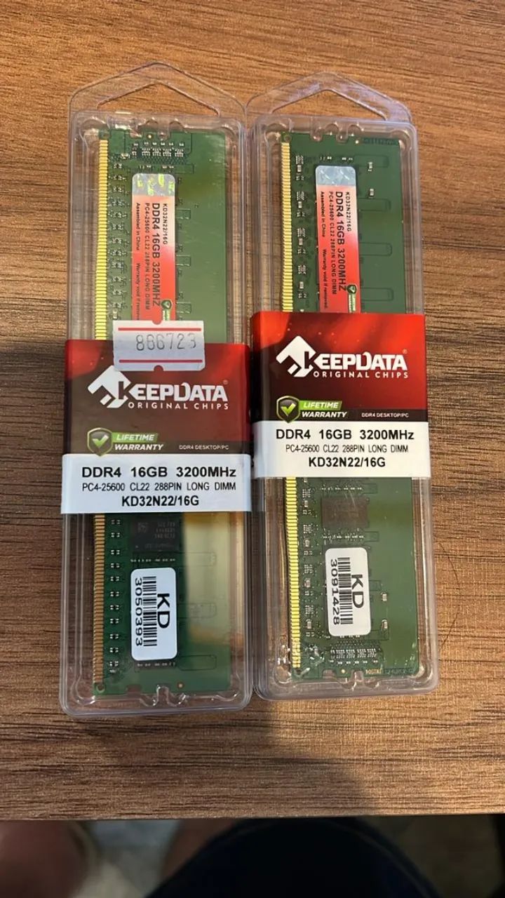 Memória RAM Keepdata Kit 32GB (2x16GB) DDR4 3200MHz CL22