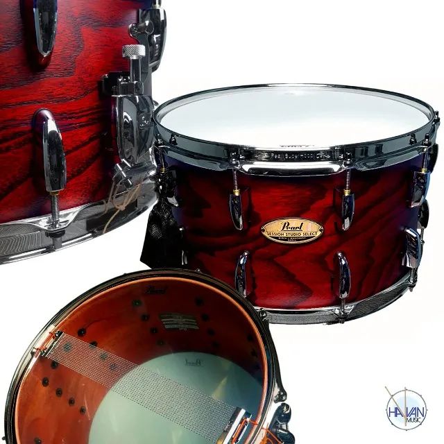 Caixa Pearl Session Studio Select Scarlet Ash 14" x 8" - Nova, Envio