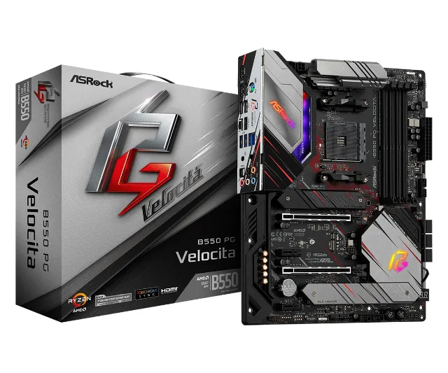 Placa Mae ASRock B550 PG Velocita AM4 TOP para processadores X3D
