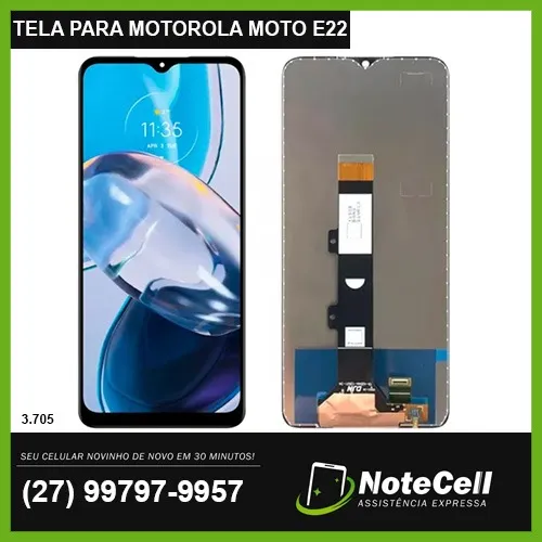 Tela Display Para Moto E22 / Moto E22I Original 3.705 - Instalação Expressa Em 30 Minutos!